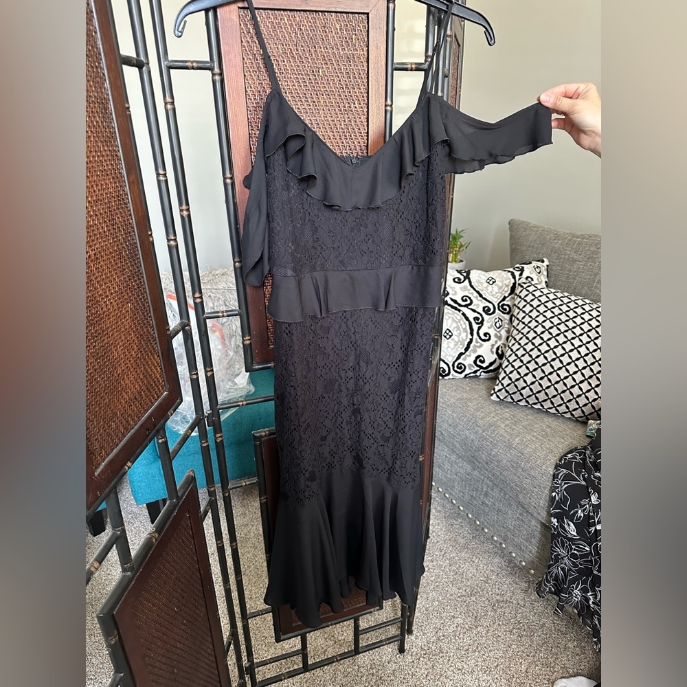 LuLu black lace dress sz large